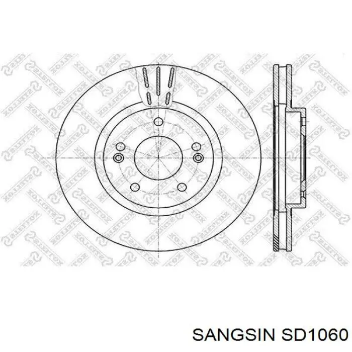 Disco do freio dianteiro Sangsin SD1060 preço, a partir de 66,01 USD