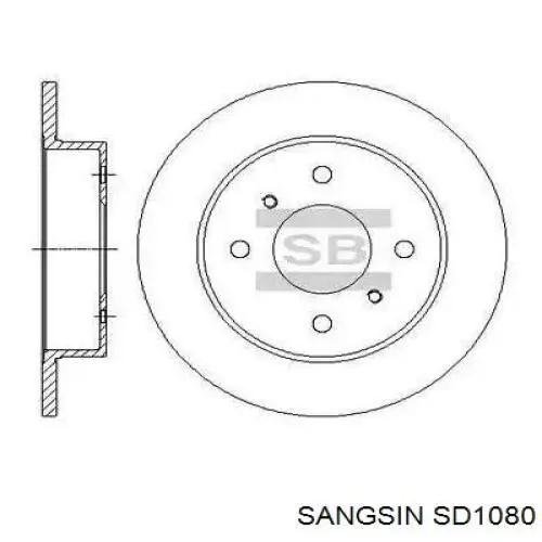 Disco do freio traseiro Sangsin SD1080 preço, a partir de 41,69 USD