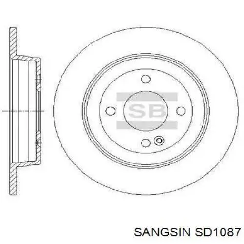 SD1087 Sangsin Disco do freio traseiro