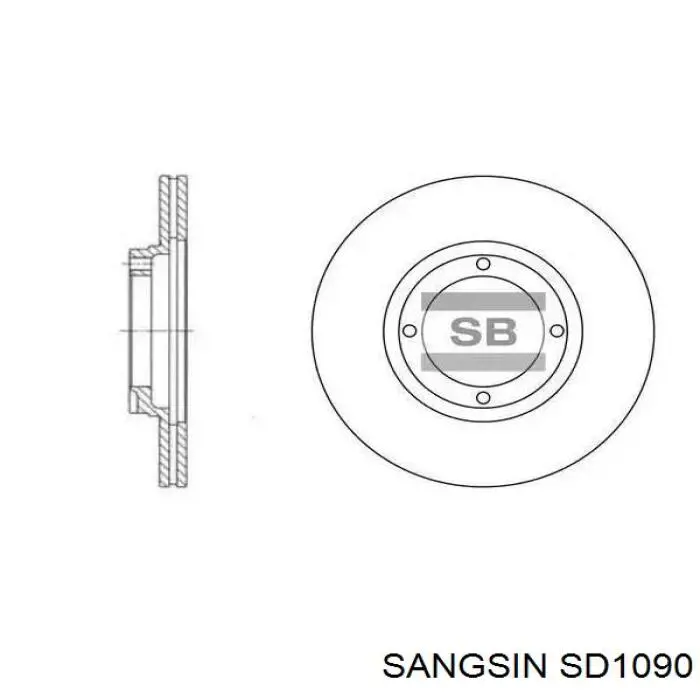 Disco do freio dianteiro Sangsin SD1090 preço, a partir de 34,26 USD
