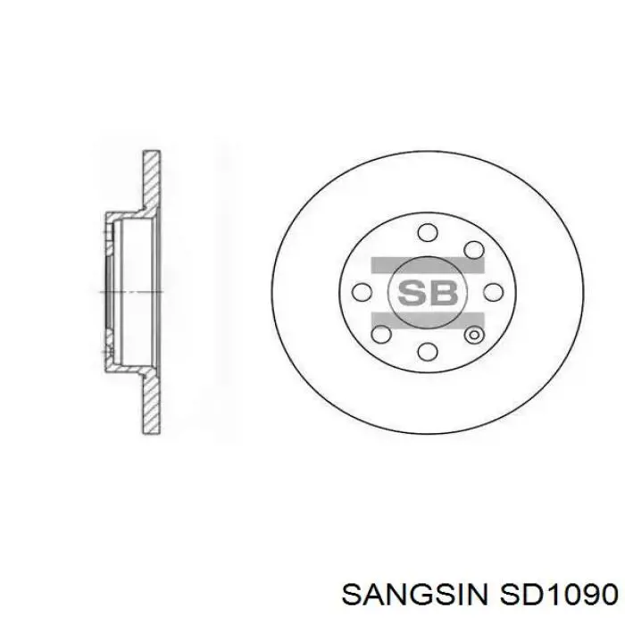 SD1090 Sangsin Disco do freio dianteiro