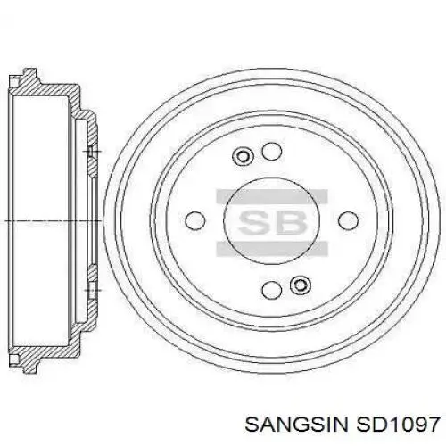 Tambor do freio traseiro SD1097 Sangsin