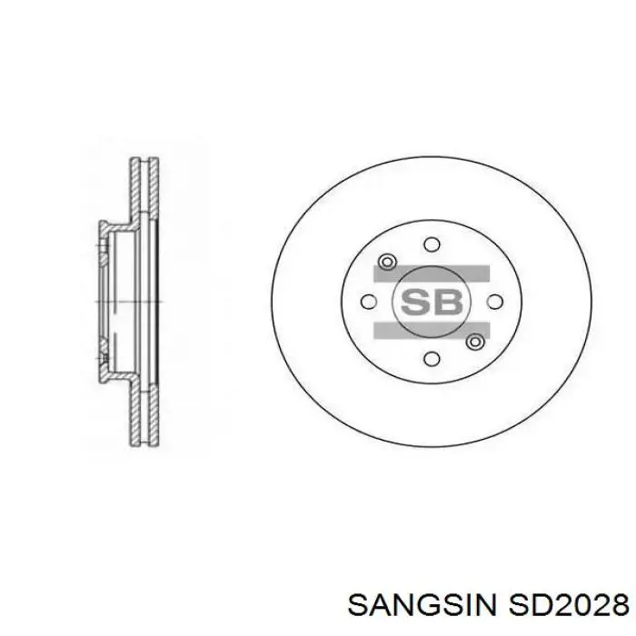 SD2028 Sangsin Disco do freio dianteiro