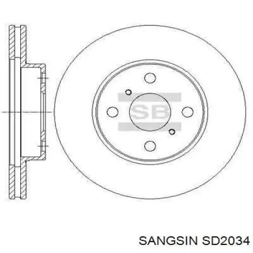 SD2034 Sangsin Disco do freio traseiro
