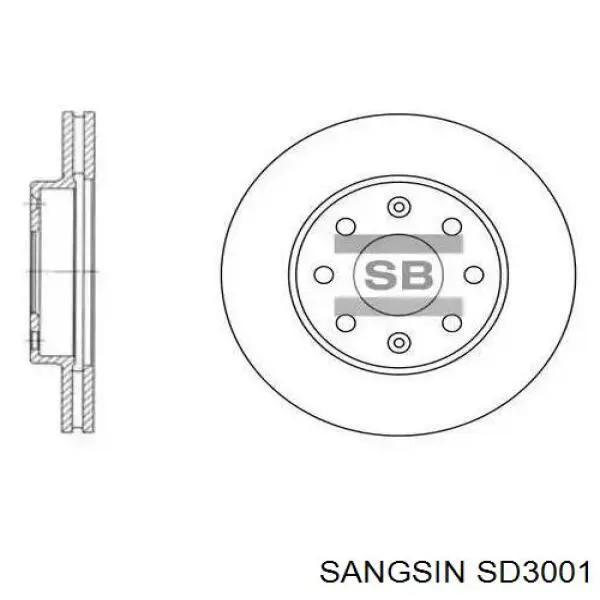 SD3001 Sangsin Disco do freio dianteiro
