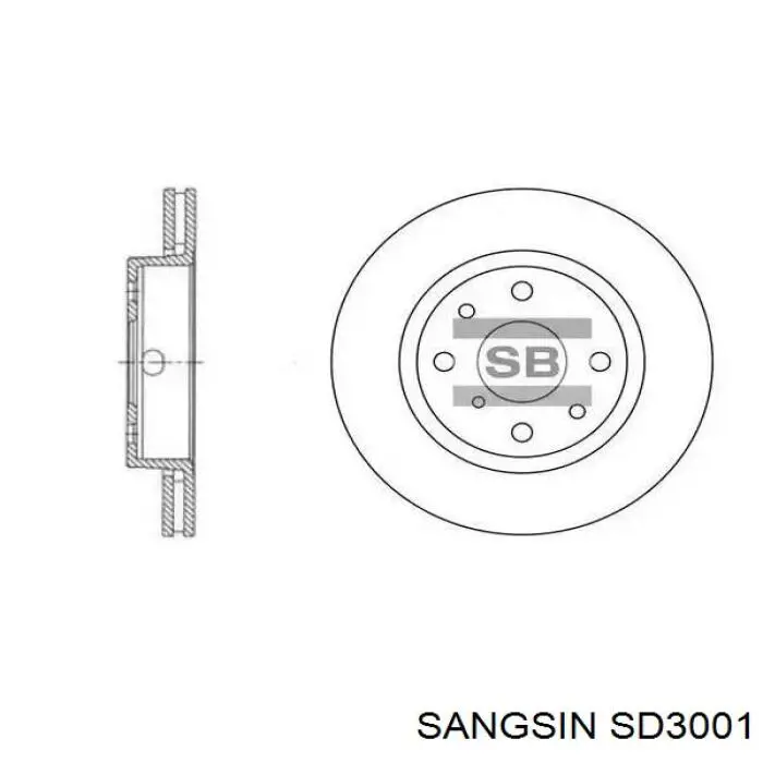 Disco do freio dianteiro Sangsin SD3001 preço, a partir de 27,86 USD