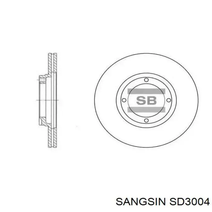 SD3004 Sangsin Disco do freio dianteiro