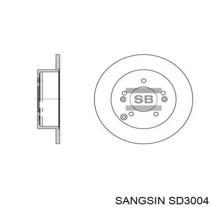 Disco do freio dianteiro Sangsin SD3004 preço, a partir de 29,21 USD