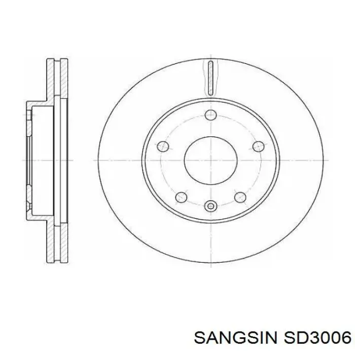 SD3006 Sangsin Disco do freio dianteiro