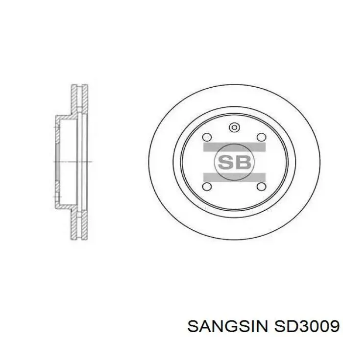 SD3009 Sangsin Disco do freio dianteiro