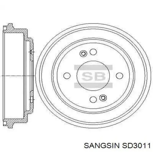 Tambor do freio traseiro Sangsin SD3011 preço, a partir de 36,72 USD