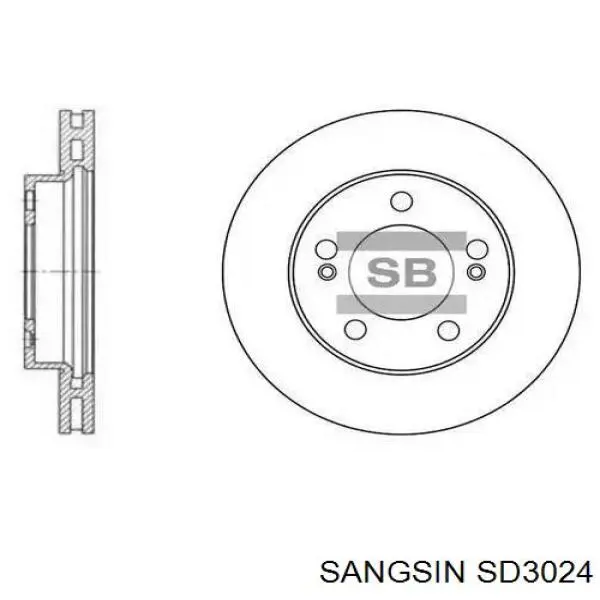 SD3024 Sangsin Disco do freio dianteiro