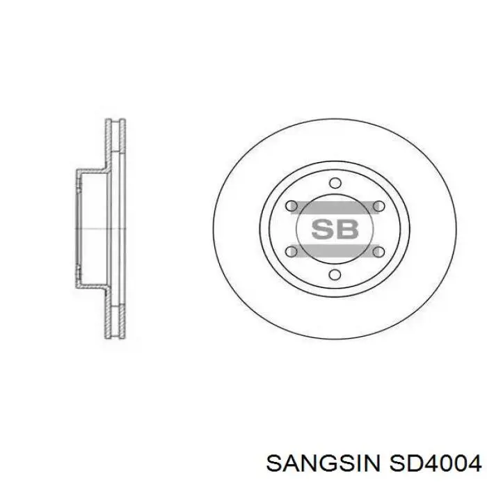 SD4004 Sangsin Disco do freio dianteiro