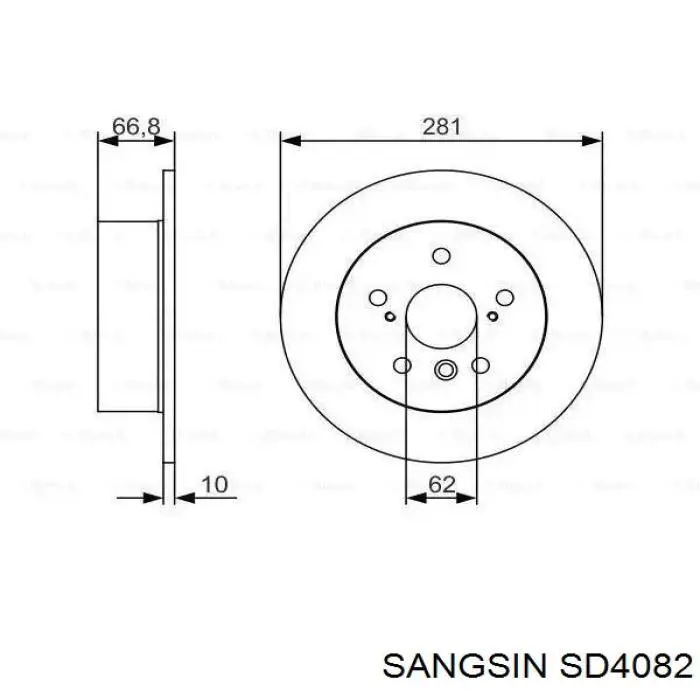 Compre SD4082 Sangsin Disco do freio dianteiro