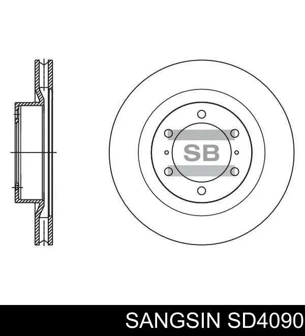 SD4090 Sangsin Disco do freio dianteiro