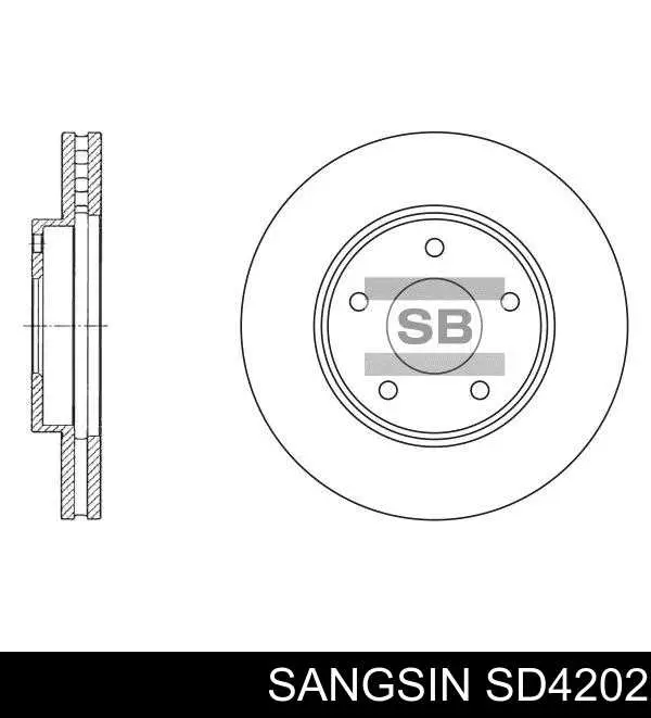 Disco do freio dianteiro Sangsin SD4202 preço, a partir de 56,22 USD