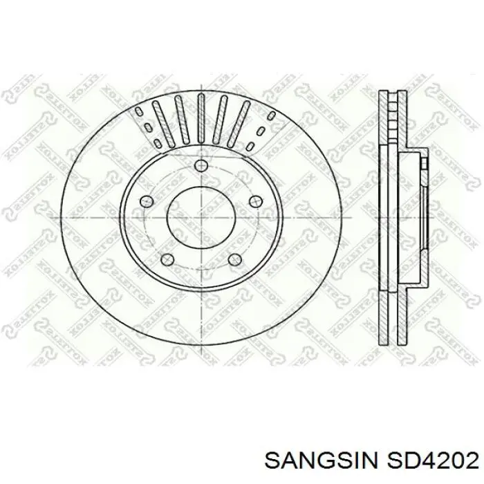 Compre SD4202 Sangsin Disco do freio dianteiro