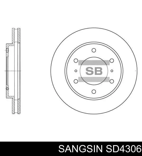 Disco do freio dianteiro Sangsin SD4306 preço, a partir de 44,84 USD