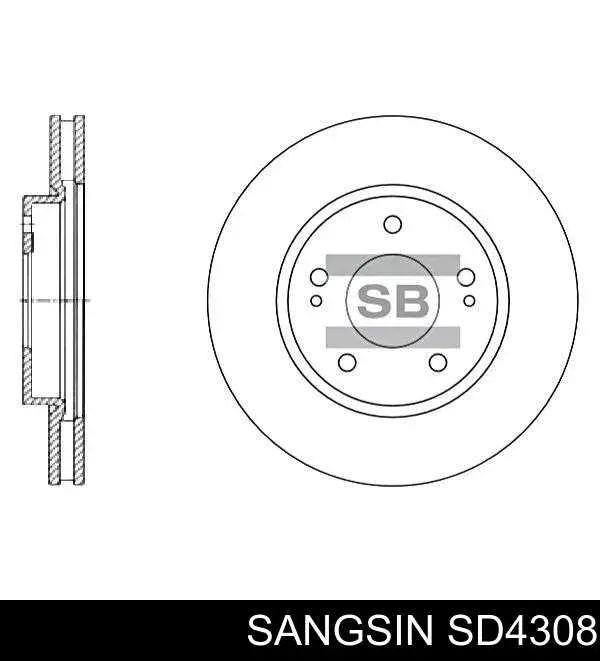 Disco do freio dianteiro Sangsin SD4308 preço, a partir de 58,17 USD