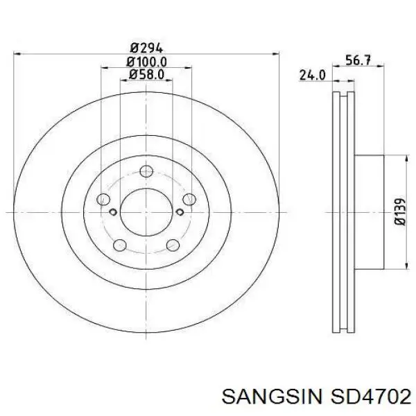 Compre SD4702 Sangsin Disco do freio dianteiro