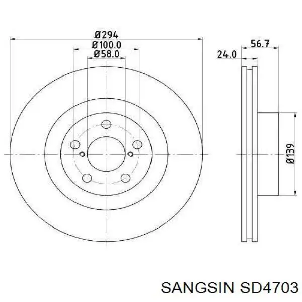 Compre SD4703 Sangsin Disco do freio dianteiro