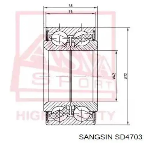 SD4703 Sangsin Disco do freio dianteiro