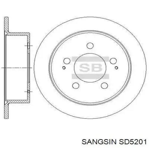 Disco do freio traseiro Sangsin SD5201 preço, a partir de 57,39 USD