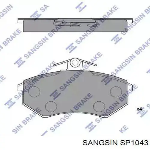 Sapatas do freio dianteiras de disco Sangsin SP1043 preço, a partir de 33,57 USD
