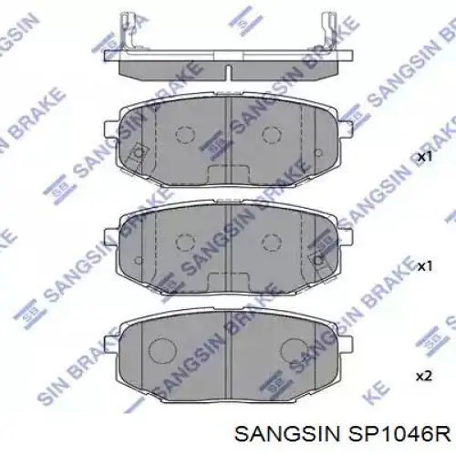 Compre SP1046R Sangsin Sapatas do freio traseiras de disco
