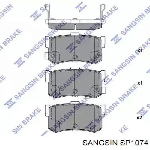 SP1074 Sangsin Sapatas do freio traseiras de disco