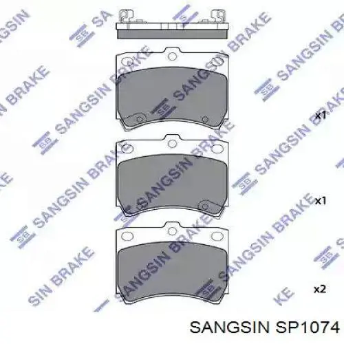 Compre SP1074 Sangsin Sapatas do freio traseiras de disco