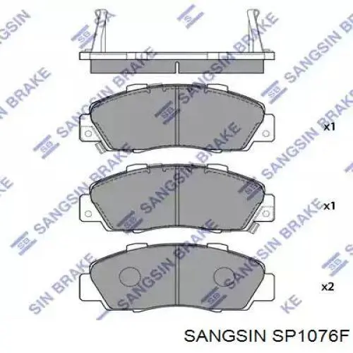 SP1076F Sangsin Sapatas do freio dianteiras de disco