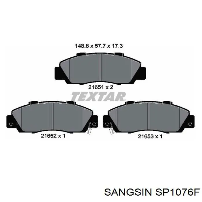 Sapatas do freio dianteiras de disco Sangsin SP1076F preço, a partir de 32,45 USD