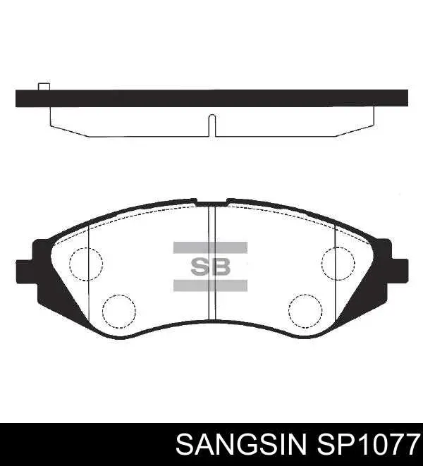 Sapatas do freio dianteiras de disco Sangsin SP1077 preço, a partir de 35,61 USD