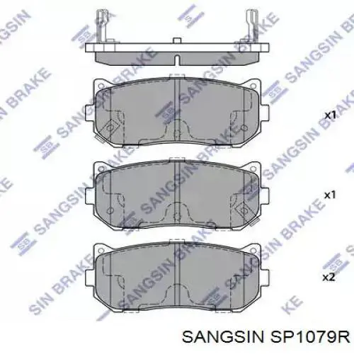 SP1079R Sangsin Sapatas do freio traseiras de disco