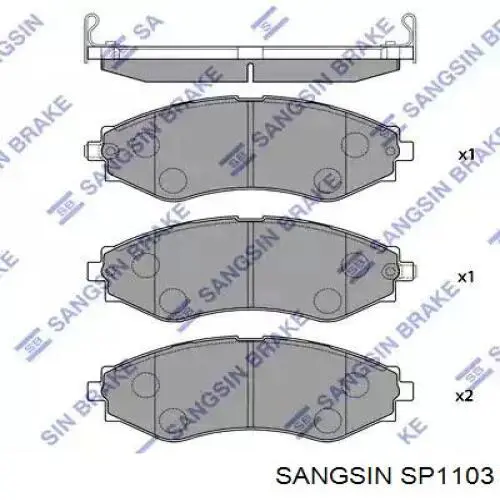 Sapatas do freio dianteiras de disco Sangsin SP1103 preço, a partir de 31,07 USD