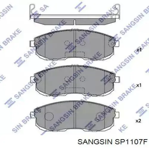 SP1107F Sangsin Sapatas do freio dianteiras de disco