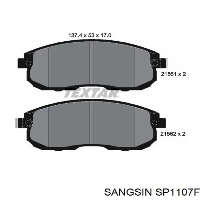Compre SP1107F Sangsin Sapatas do freio dianteiras de disco