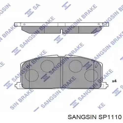 Sapatas do freio dianteiras de disco Sangsin SP1110 preço, a partir de 25,95 USD