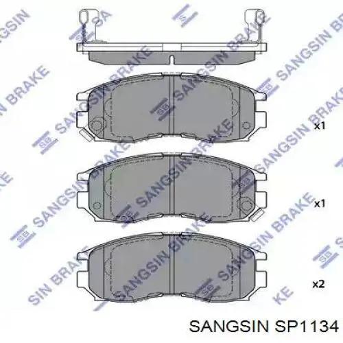 Sapatas do freio dianteiras de disco Sangsin SP1134 preço, a partir de 22,44 USD