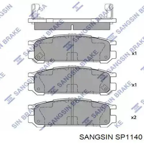 Compre SP1140 Sangsin Sapatas do freio dianteiras de disco