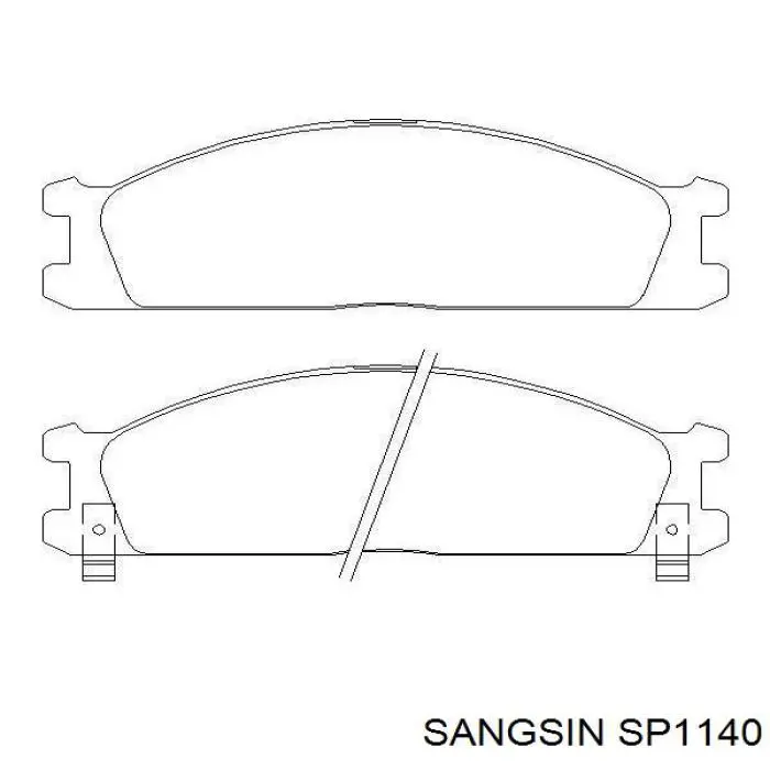 Sapatas do freio dianteiras de disco Sangsin SP1140 preço, a partir de 31,39 USD