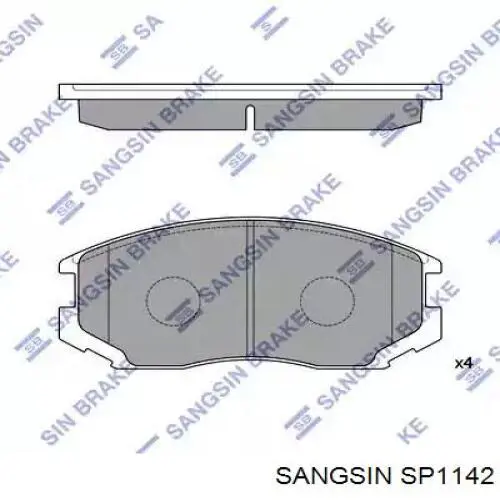 SP1142 Sangsin Sapatas do freio dianteiras de disco