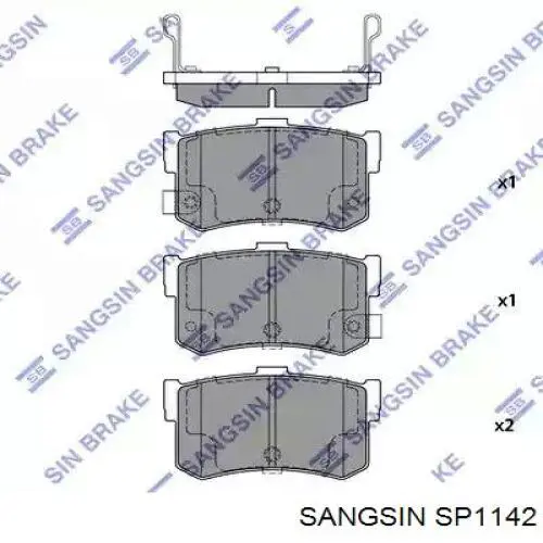 Sapatas do freio dianteiras de disco Sangsin SP1142 preço, a partir de 23,50 USD