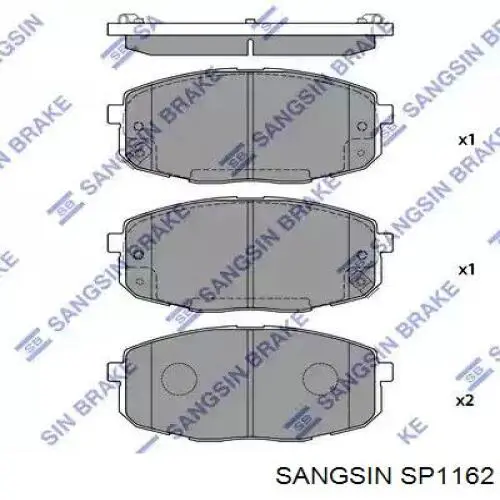 SP1162 Sangsin Sapatas do freio dianteiras de disco