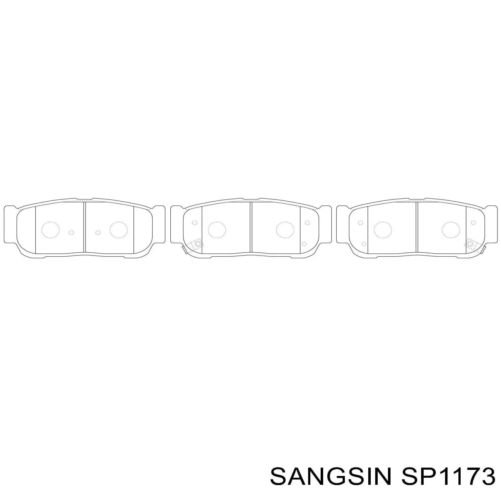 Compre SP1173 Sangsin Sapatas do freio traseiras de disco