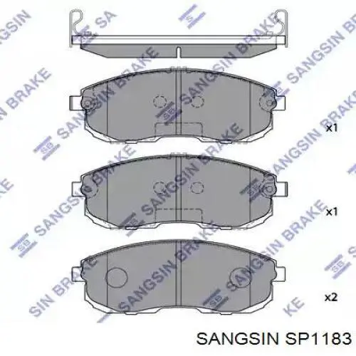Sapatas do freio dianteiras de disco Sangsin SP1183 preço, a partir de 32,60 USD