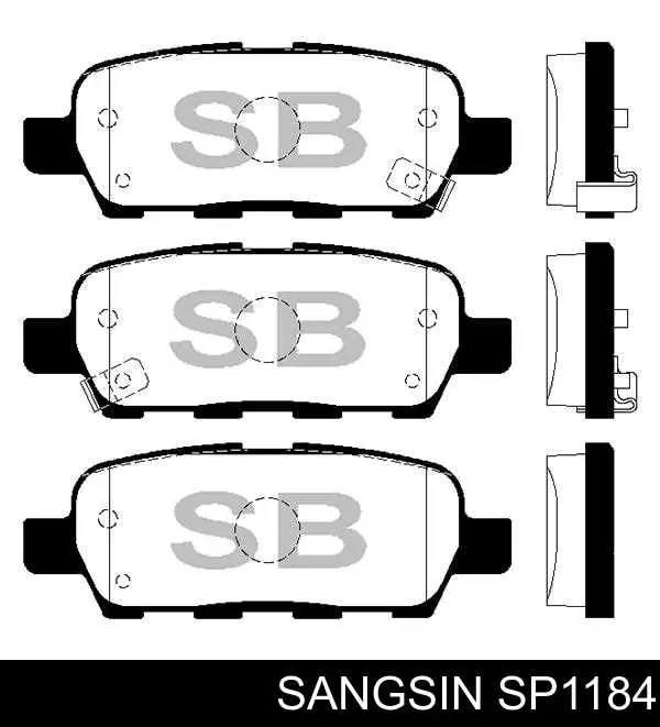 Sapatas do freio traseiras de disco Sangsin SP1184 preço, a partir de 21,87 USD