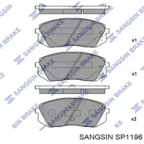 Sapatas do freio dianteiras de disco Sangsin SP1196 preço, a partir de 44,27 USD