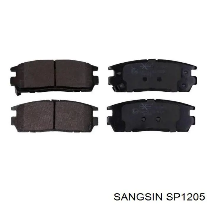 Compre SP1205 Sangsin Sapatas do freio traseiras de disco